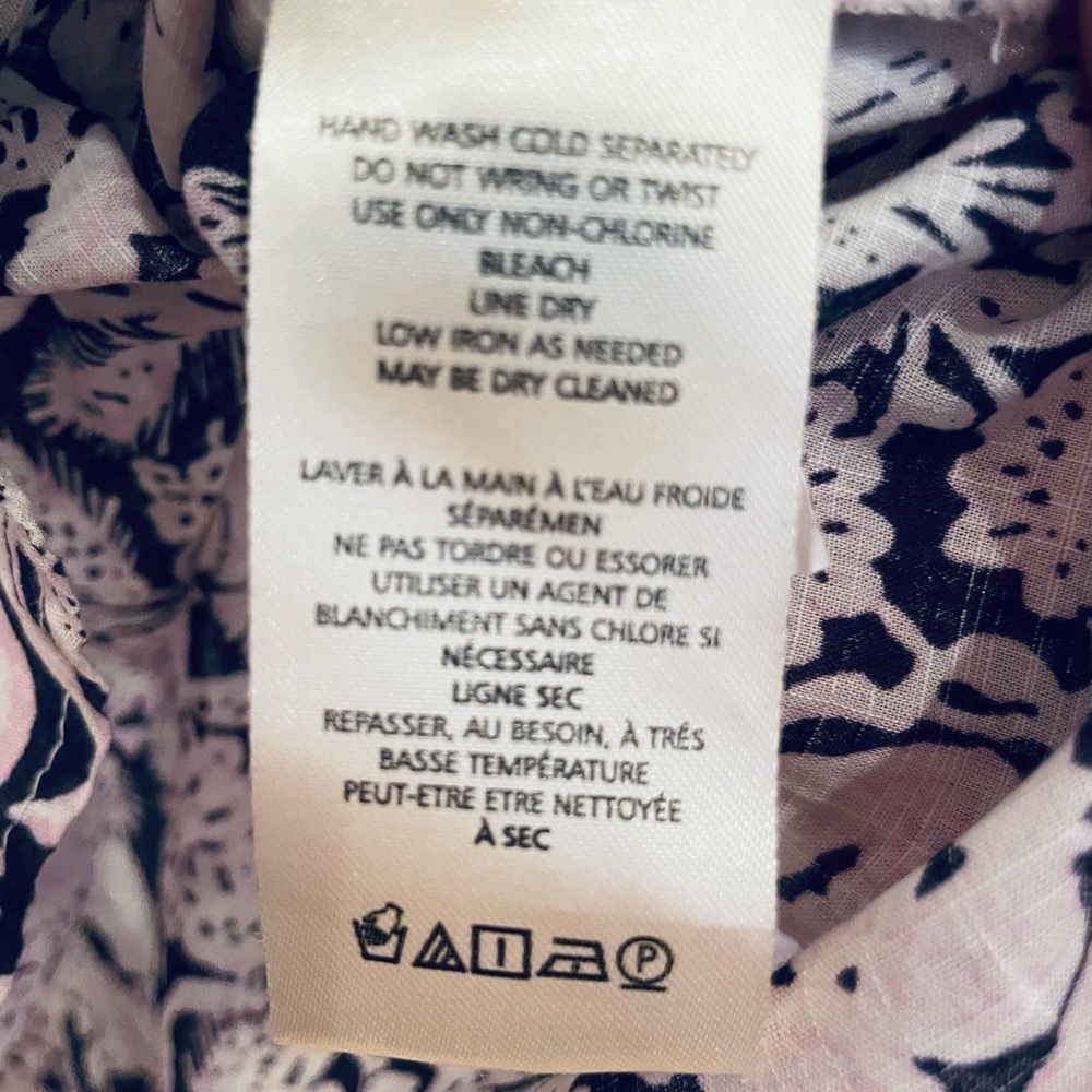 Anthropologie Pink Floral Ruffle Button DownV-NeckSizeMedium/NWOT - Picture 13 of 13